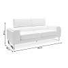 Καναπές Shea pakoworld 3θέσιος pu μαύρο-inox 198x80x87εκ 074-000009