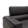 Καναπές Shea pakoworld 2θέσιος pu μαύρο-inox 158x80x87εκ 074-000012