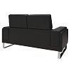 Καναπές Shea pakoworld 2θέσιος pu μαύρο-inox 158x80x87εκ 074-000012