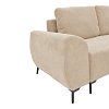 Kαναπές κρεβάτι τριθέσιος αναστρέψιμος Settee pakoworld ύφασμα με αποθηκευτικό χώρο σε μπεζ απόχρωση 286x204x93εκ 074-000042