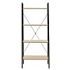 Βιβλιοθήκη- Ραφιέρα Ramon pakoworld φυσικό-μαύρο 60x23x145,5εκ 085-000001