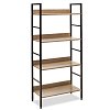Βιβλιοθήκη- Ραφιέρα Ramon pakoworld φυσικό-μαύρο 60x28x125,5εκ 085-000002