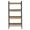 Βιβλιοθήκη- Ραφιέρα Ramon pakoworld φυσικό-μαύρο 60x28x125,5εκ 085-000002