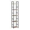 Βιβλιοθήκη Azuel pakoworld φυσικό-μαύρο μέταλλο 29x23.5x144εκ 085-000020