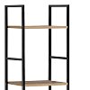 Βιβλιοθήκη Azuel pakoworld φυσικό-μαύρο μέταλλο 29x23.5x144εκ 085-000020