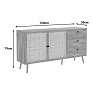 Μπουφές Oslo pakoworld sonoma 150x39x79εκ 086-000004