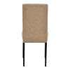 Καρέκλα Zeben pakoworld μπεζ ύφασμα με πόδι μαύρο rubberwood 43,5x55,5x93,5εκ 2τμχ 091-000029