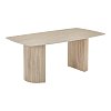 Τραπέζι Loosir pakoworld mdf-sandstone σε όψη τραβερτίνας 180x90x74εκ 096-000054