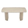 Τραπέζι Loosir pakoworld mdf-sandstone σε όψη τραβερτίνας 180x90x74εκ 096-000054