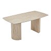 Τραπέζι Loosir pakoworld mdf-sandstone σε όψη τραβερτίνας 180x90x74εκ 096-000054