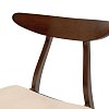 Καρέκλα Orlean pakoworld μπεζ ύφασμα-rubberwood καρυδί πόδι 2τμχ 097-000007