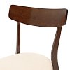 Καρέκλα Toto pakoworld μπεζ ύφασμα-rubberwood καρυδί πόδι 2τμχ 097-000011