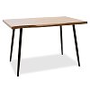 Τραπέζι Neve pakoworld MDF καρυδί-πόδι μεταλλικό μαύρο 120x80x75εκ 101-000024
