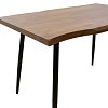 Τραπέζι Neve pakoworld MDF καρυδί-πόδι μεταλλικό μαύρο 120x80x75εκ 101-000024
