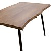 Τραπέζι Neve pakoworld MDF καρυδί-πόδι μεταλλικό μαύρο 120x80x75εκ 101-000024