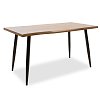 Τραπέζι Neve pakoworld MDF καρυδί-πόδι μεταλλικό μαύρο 140x80x75εκ 101-000025