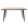 Τραπέζι Neve pakoworld MDF καρυδί-πόδι μεταλλικό μαύρο 140x80x75εκ 101-000025