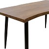 Τραπέζι Neve pakoworld MDF καρυδί-πόδι μεταλλικό μαύρο 140x80x75εκ 101-000025