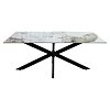 Τραπέζι Bethan pakoworld sintered stone λευκό μαρμάρου-μαύρο 180x90x75εκ 101-000067