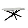 Τραπέζι Bethan pakoworld sintered stone λευκό μαρμάρου-μαύρο 180x90x75εκ 101-000067