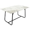 Τραπέζι Revello pakoworld sintered stone λευκό μαρμάρου-μαύρο 150x90x75εκ 101-000074