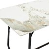 Τραπέζι Revello pakoworld sintered stone λευκό μαρμάρου-μαύρο 150x90x75εκ 101-000074
