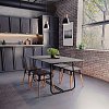 Τραπέζι Revello pakoworld sintered stone μαύρο μαρμάρου-μαύρο 150x90x75εκ 101-000075