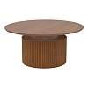 Τραπέζι σαλονιού Opols pakoworld mdf καρυδί Φ90x42εκ 101-000129