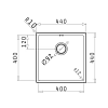 Νεροχύτης Astris Colora (40x40) 1B Gun Metal 101055201