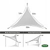 Πανί Σκίασης Grasher Τρίγωνο 3.6x3.6x3.6 Γκρι 103611