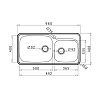 Νεροχύτης Space Plus (96x48) 2B 108716401