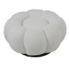 Πολυθρόνα περιστρεφόμενη με σκαμπό Nester pakoworld μπουκλέ ύφασμα σε λευκή απόχρωση 98x97x69εκ 110-000099