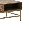 Τραπέζι σαλονιού Brilo Inart καφέ-χρυσό ξύλο 101x59x43εκ 115-003188