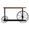Κονσόλα Bike pakoworld χρώμα μαύρο-καρυδί 148x28x85εκ 120-000051