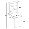 Γραφείο τοίχου ανοιγόμενο Ravin pakoworld λευκό 63x90x154εκ 120-000084