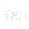 Έπιπλο τηλεόρασης Waldo pakoworld λευκό μελαμίνης 100x29,5x40εκ 120-000172