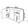 Έπιπλο εισόδου Deril pakoworld λευκό-sonoma 90x33x52.5εκ 120-000278