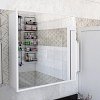 Ντουλάπι μπάνιου με καθρέπτη Poliana pakoworld λευκό 70x17x70εκ 120-000287
