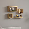 Ραφιέρα Babine pakoworld μελαμίνη σε oak απόχρωση 84x15x44εκ 120-000450