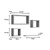 Ραφιέρα Babine pakoworld μελαμίνη σε oak απόχρωση 84x15x44εκ 120-000450