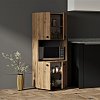 Στήλη Guzel pakoworld σε καρυδί απόχρωση 60x31.4x140εκ 120-000478