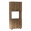Στήλη Guzel pakoworld σε καρυδί απόχρωση 60x31.4x140εκ 120-000478