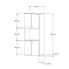 Στήλη Guzel pakoworld σε sonoma απόχρωση 60x31.4x140εκ 120-000479