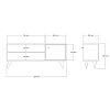 Έπιπλο τηλεόρασης Wison pakoworld σε sonoma απόχρωση 120x29x50εκ 120-000541