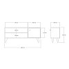 Έπιπλο τηλεόρασης Wison pakoworld σε oak απόχρωση 120x29x50εκ 120-000542