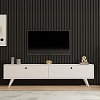 Έπιπλο τηλεόρασης Jate pakoworld σε λευκή απόχρωση 160x25x40εκ 120-000547