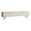 Έπιπλο τηλεόρασης Jate pakoworld σε λευκή απόχρωση 160x25x40εκ 120-000547