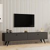 Έπιπλο τηλεόρασης Jate pakoworld σε ανθρακί απόχρωση 160x25x40εκ 120-000548