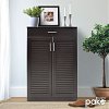 Παπουτσοθήκη-ντουλάπι SANTE pakoworld 20 ζεύγων χρώμα wenge 80x37x123εκ 123-000002