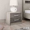 Κομοδίνο OLYMPUS pakoworld με 2 συρτάρια χρώμα castillo-toro 47,5x40,5x40,5εκ 123-000015